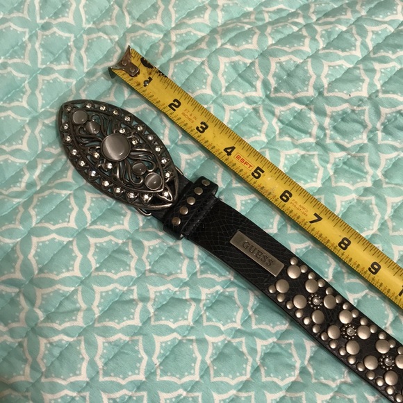 Guess silver stud and moonstone statement belt main image 7